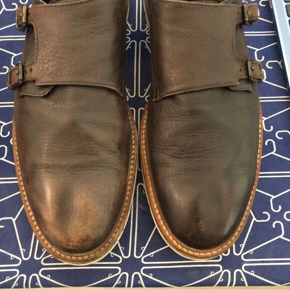 Rolando Sturlini Double Monk Strap leather shoes Mens 43 made Italy - Picture 12 of 16